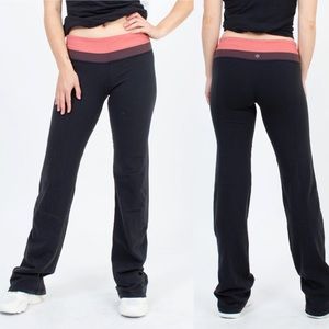 LULULEMON ATHLETICA Stretch Knit Black Yoga Wide Leg Pant Size S/M